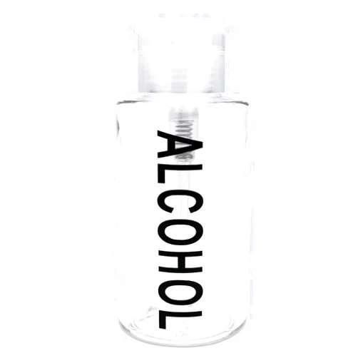 PANA 10oz PANA Clear with Word Push-Down Dispenser Bottle - 1 Bottle - Empty Refillable Pump Bottle for Nail Polish Remover Liquid
