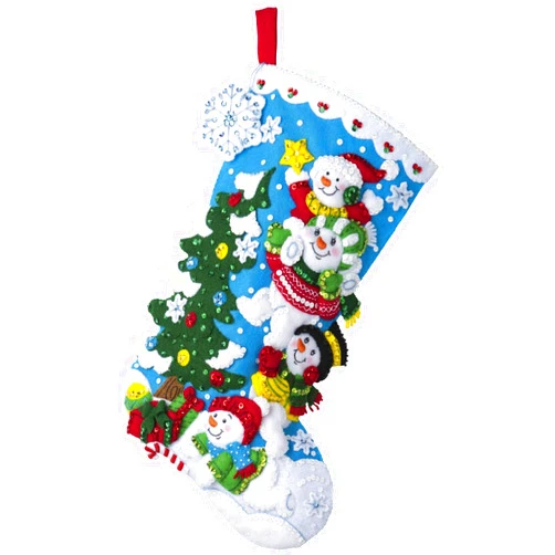 Bucilla Felt Stocking KIT, Teamwork Santa