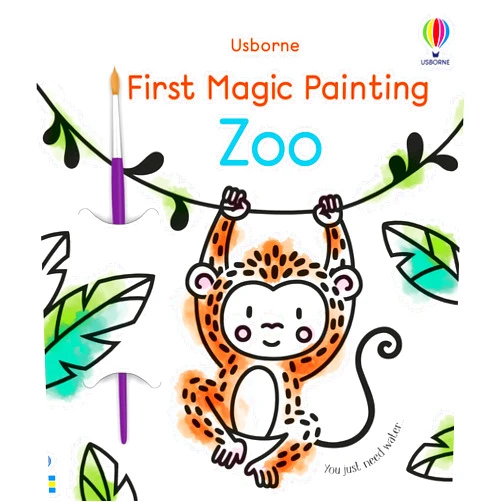 By Abigail Wheatley (Author), Emily Ritson (Illustrator) First Magic Painting Zoo: An Interactive No-Mess Activity Magic Painting Book for Preschool Kids, with Monkeys, Giraffes, and Penguins