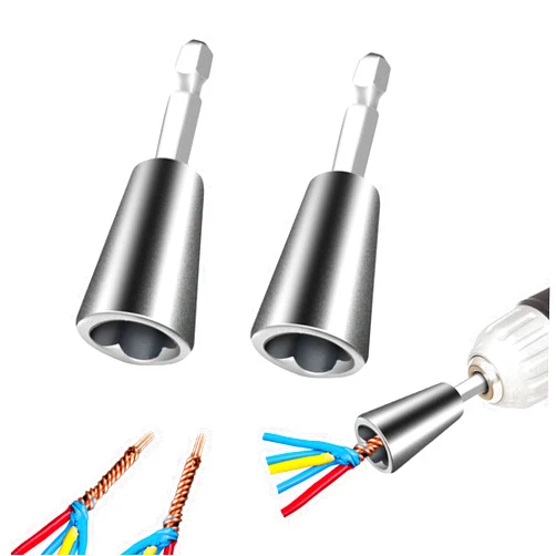 GMBIO Wire Twisting Tool, 2 PCS Wire Twister, Wire Connector Wire Twister Tool for Drill, Electrical Wire Twister, Wire Spinner Wire Driver Tools for Electricians Drill, Cable Quick Twisting Tool