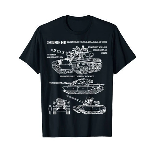 Army Tanks Recon Blueprints by Maljonic Centurion British Main Battle Tank Blueprint T-Shirt Gift T-Shirt