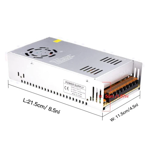 GESD DC 12V 30A Power Supply 360W Universal Regulated Switching AC to DC Converter AC110V/220V (SMPS) Transformer Driver Adapter for LED Strip Light, CCTV Camera Security System, Radio, Computer Project
