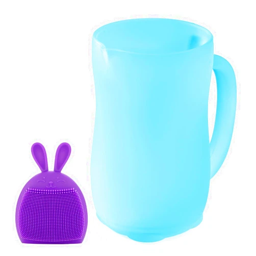 Holinduk HOLINDK Baby Bath Rinse Cup - Elegant Design, Food - grade Silicone, Create a Pleasant Bath Time (blue)