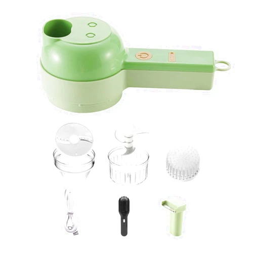 YOGOTEU 4-in-1 Hand Electric Vegetable Cutter Set Garlic Chopper Food Slicer And Chopper For Kitchen Auxiliary Food Slicer Food Slicer And Chopper