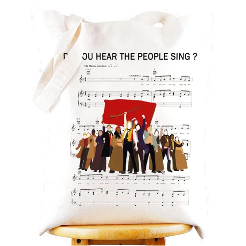 WZMPA Les Miserables Musical Tote Bag Cosette Fans Gift Do You Hear The People Sing Romantic Shoulder Bag