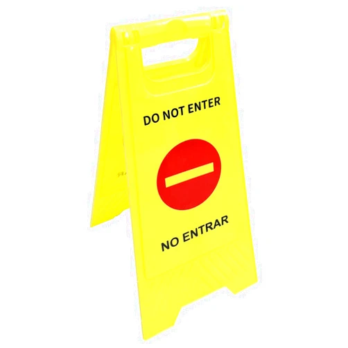 Haobase Do Not Enter Sign, Foldable Sturdy Bilingual Double-Sided Safety Warning Signs (Pack of 1)