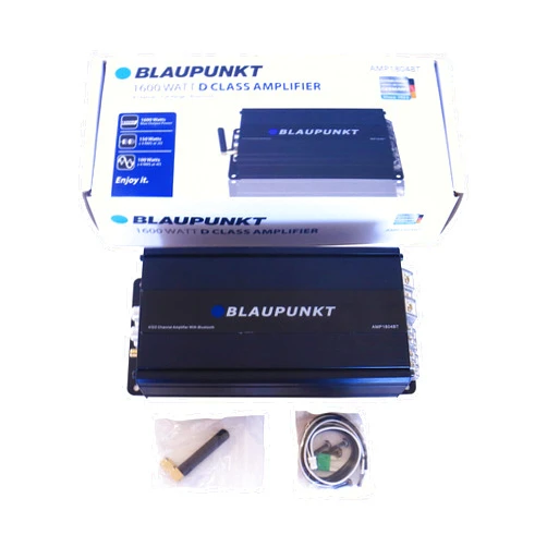 BLAUPUNKT AMP1804BT Car Audio 4-Channel Class D Amplifier 1600W with Streaming Bluetooth Full Range Amp.