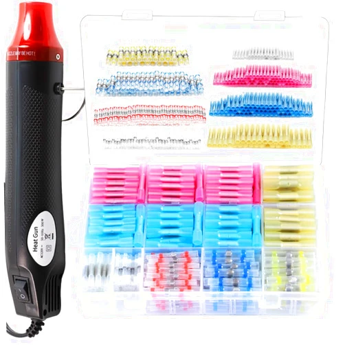 XINTAIHELE Heat Shrink Wire Electrical Connector Kit Solder Stick Waterproof Butt Splice Wire Gun Marine Automotive Terminals Sleeve Electric Insulation Tube Docking Joint