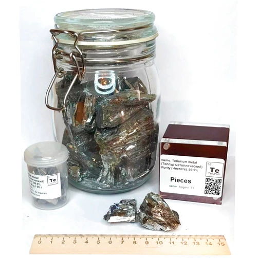 Generic Tellurium Metal Element Sample 450 Grams (15.87 Ounces) Chunks 99.9% Pure Periodic Table