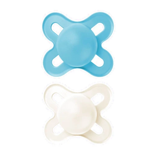 MAM Original Start Matte Newborn Baby Pacifier, Best Pacifier for Breastfed Babies, Sterilizer Case, Boy, 0-3 (Pack of 2)