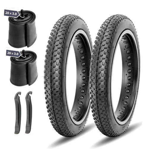 MOHEGIA Fat Bike Tire: 20x3.0/26x3.0 inch Fat MTB Tire,High-Performance and All-Terrain Folding Replacement Mountain Fat Bicycle Tire with Street or Trail Riding