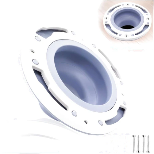 Niuohoy Toilet Flange Repair Kit Fits for 4 Inch 5 Inch or Special 3 Inch Drain Pipe, Universal Toilet Flange for Toilet Repair and Installation, Perfect Seal No More Leaks (Gray)