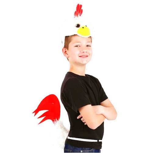 elope Chicken Plush Headband & Tail Accessory Kit