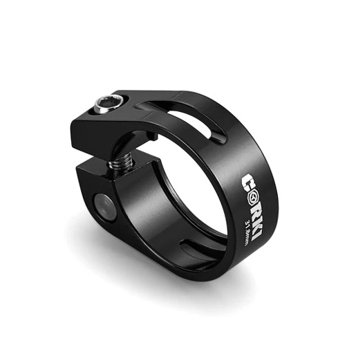 Corki Cycles Bike Seatpost Clamp 31.8mm Bike Seat Post Collar Aluminium Alloy Black