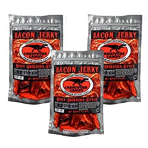 Bacon Addicts Carnivore Candy Bacon Jerky - Spicy Sriracha Flavor