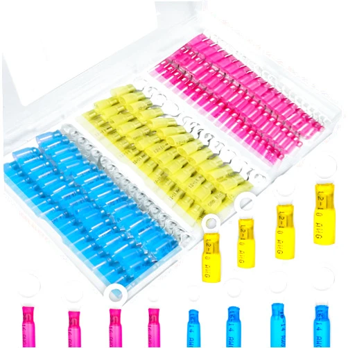 HOUSUN 180 PCS Heat Shrink Wire Connectors, Ring Terminals Kits, Automotive Marine Ring Terminal Connectors for 10 12 14 16 18 22 AWG by Housun
