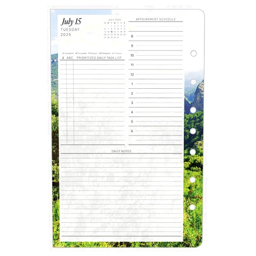 Franklin Covey FranklinCovey - Seasons One Page Per Day Ring-Bound Planner (Classic, Jul 2025 - Jun 2026)