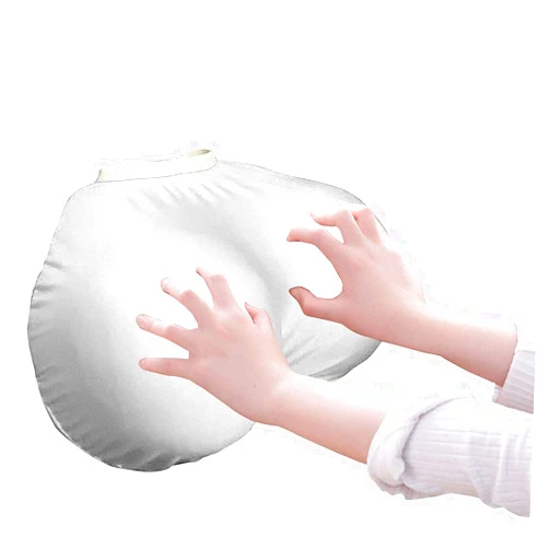 FAROOT Boobs Breasts Pillow Cushion, Soft Memory Foam Sleep Pillow 3D Artificial Breast Pillow Creative Breast Shape Pillow with Red Matte Spandex Cover Case Sexy Kawaii Toy Gift for Girlfriend Couples