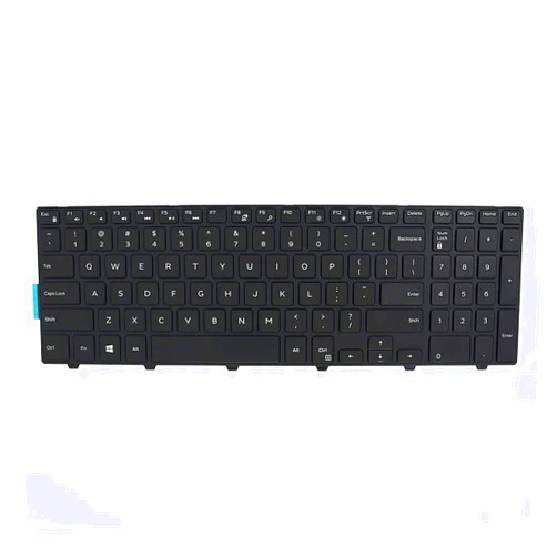 Shun Chen TECH Non-Backlit US Keyboard with Frame Replacement Compatible with Dell Inspiron 15 3000 Series 3551 3552 3541 3543 3542 3559 3565 3567 3558 Black with White Characters Print