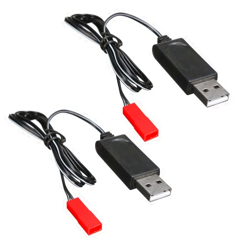 BRAVECOW 2pcs Drone Battery JST Connector with USB Charger for Sky Viper Drone s670 v950HD v950 STR s1700 V2400HD