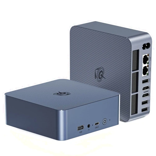 Beelink Mini PC, Intel Core i3-1220P(10C/12T, up to 4.4GHz), 24GB LPDDR5 Ram 500GB PCIe4.0 SSD, EQi12 Mini Desktop Computer Support 4K@60Hz Dual Display/Dual HDMI/Dual LAN/WiFi 6/BT5.2/Bulit-in PSU
