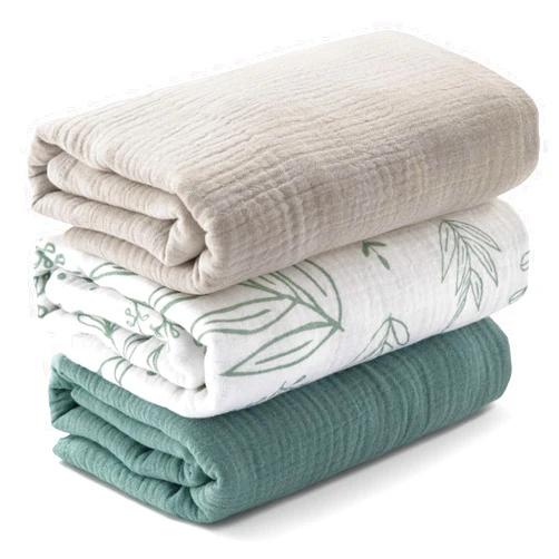 LYRICHOM BABY Muslin Swaddle Blankets for Newborn, 3 Pack Breathable Soft Receiving Blanket, Large 38 x 40 inches Swaddle Wrap Burping Clothes, Essentials Infant Shower Items, Toddler Gift (Bright Colors)