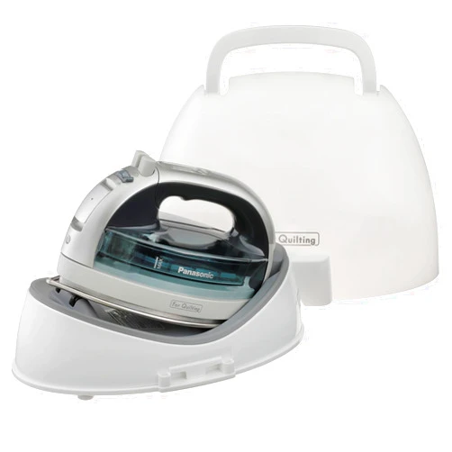 Panasonic Cordless Iron, Portable 360-Degree Freestyle Dry/Steam Iron with Precision Tips and Stainless Steel Soleplate, Anti-Calc and Anti-Drip, Power Base and Carrying/Storage - NI-QL1100L (Silver)