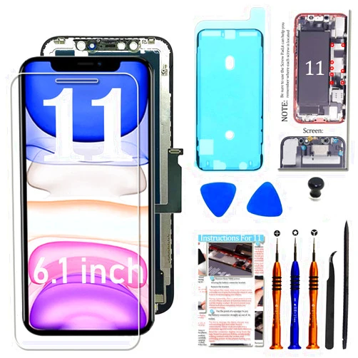 Fixerman for iPhone 11 LCD Screen Replacement 6.1 inch, 3D Touch Display Digitizer Assembly with Repair Tools, Compatible with iPhone 11(A2111, A2223, A2221) (6.1 inch)