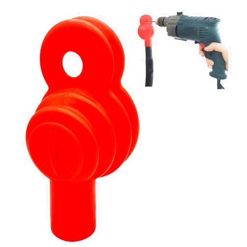 EZ SPARES Drill Dust Collector for Vacuum Cleaner,Drilling Holes Without Dust Messes,Rubber Will Adsorb on Any Wall,Fit Universal 32mm/35mm/38mm Vacuum Attachment,Light,Portable,Washable(Red)