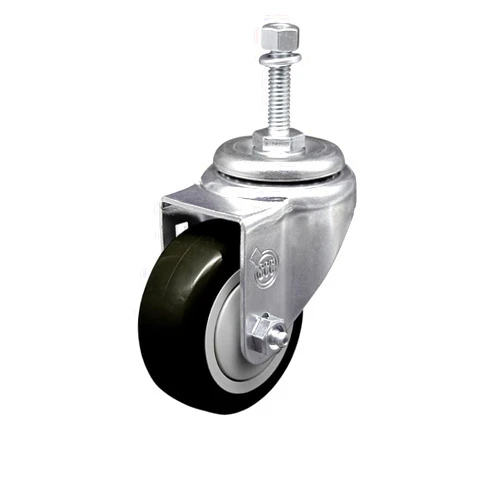 Service Caster Polyurethane Swivel Threaded Stem Caster w/3.5