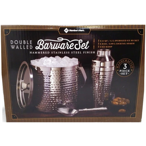 MEMBER´S MARK Member's Mark 3-Piece Barware Set, Stainless Steel Finish