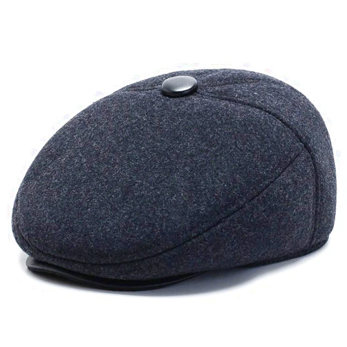 CHERISH INTELLIGENCE Cherish Men's Classic Newsboy Hat, Winter Warm Ear Protection Herringbone Ivy Hat, Retro Style Hat Flat Caps