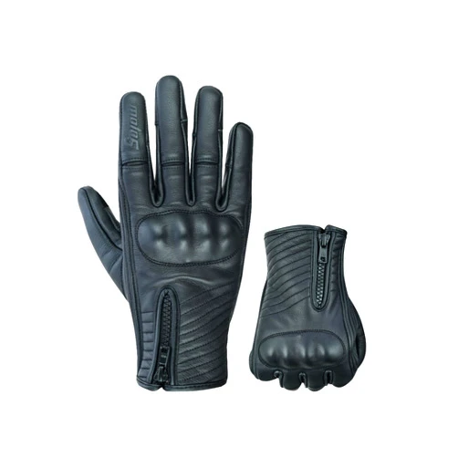 Moto5 Full Finger Leather Motorcycle Gloves for Men & Women Touch Screen Gloves Premium Street Motorcycle Durable Protective Cruiser Biker Gel Leather Motorbike gloves