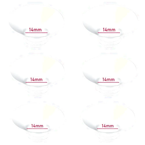 IVARONAL Flange Insert 14mm 6pcs Compatible with Momcozy M5/M9/M6/S12 Pro/V1 Pro/V2 Pro,for Spectra/Medela/MomMed/eufy/Lansinoh/Elvie Breast Pump, Fit for 24mm Flange/Shield of Most Pumps (6PC-14mm)