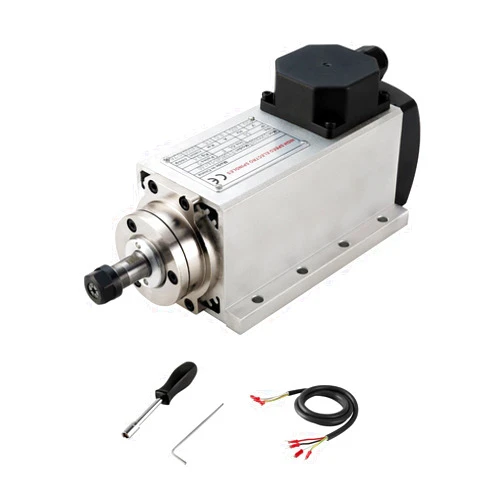 Zhong Hua Jiang CNC Spindle CNC Motor 110V 1.5KW 1500W Square Air Cooled Spindle Motor 4 Bearings ER11 24000RPM 400HZ for CNC Router Machine