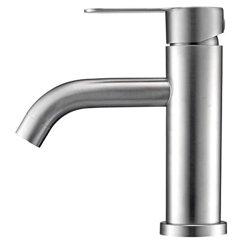 AMAZING FORCE Single Hole Bathroom Faucet Single Handle Bathroom Sink Faucet Brushed Nickel Stainless Steel Basin Mixer Tap - Sink Drain & Deck Plate Not Included 1.2 GPM