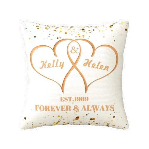 HYHSJY Custom Pillow Cases Gifts for Couple,Personalized Throw Pillow Cases Cushion Covers Decoration Lover Name Pillowcase, as Birthday Anniversary Valentine's Day Gifts, Wedding Keepsake Pillowcase