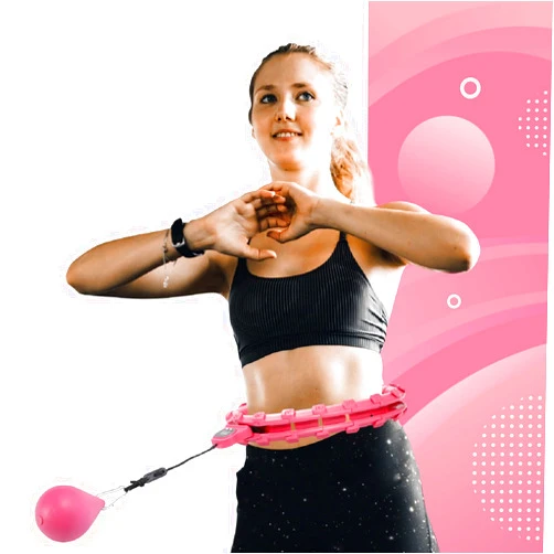 NET PLAYZ Hula Hoop Fitness Gear w/Counter - Abs Workout, Weight Loss & Burn Fat (Smart Weighted Hula Hoops, Stomach Exercises)
