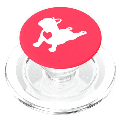 Hund Yoga Valentinstag Geschenk Männer Frauen French Bulldog Yoga Pose Love Heart Frenchie PopSockets PopGrip for MagSafe
