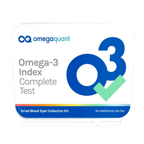 OmegaQuant Omega Quant Omega-3 Index Complete - Complete Fatty Acid Profile Blood Test Kit | Includes - Omega-3s, Omega-6s, Saturated Fats, Monounsaturated fats, Trans Fats | 1 Complete Home Kit