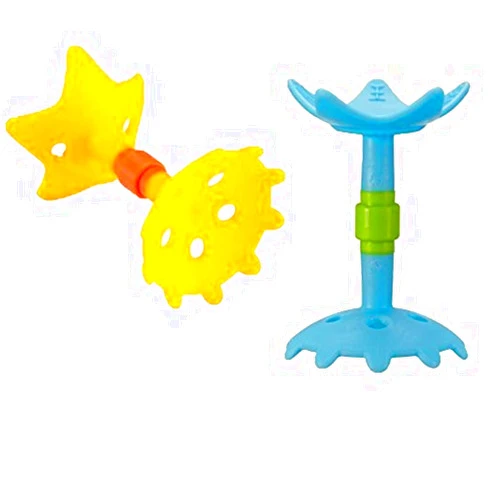 Innobaby EZ Grip Massaging Star Teether Set (Yellow Star and Blue Star)
