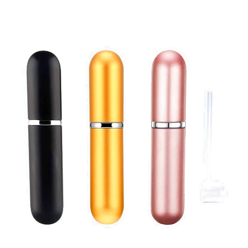 SHxxyljh Spray Bottle Pink Black Yellow Bottle Travel Refillable, Portable Mini Refillable Atomizer 5ml, Little Perfume Spray Bottles, Small Perfume Bottles With 1 Flat Tool (3+1 Pack)