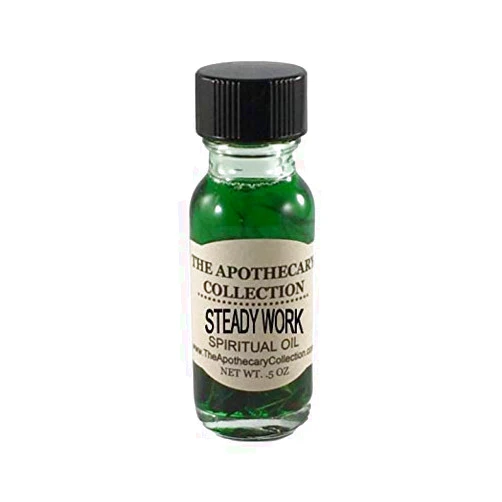 The Apothecary Collection STEADY WORK SPIRITUAL OIL ½ oz by The Apothecary Collection for Wicca Santeria Voodoo Hoodoo Pagan Magick Rootwork Conjure
