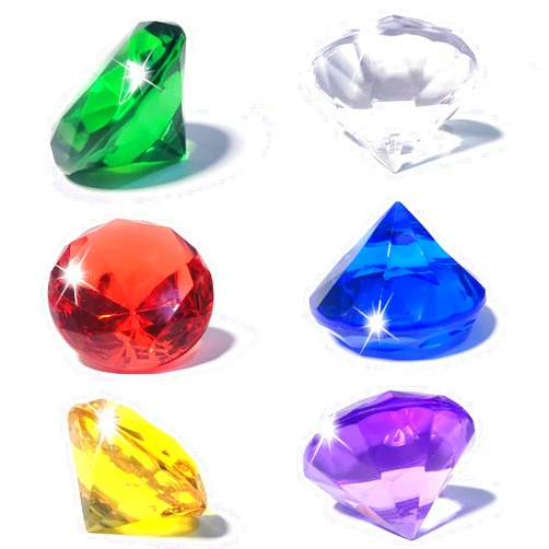 AiFanS 6PCS 60mm Extra Big Diving Gems Pool Toys - Colorful Diamond, Underwater Swim Training Gift for Kids, Summer Water Pool Game Set