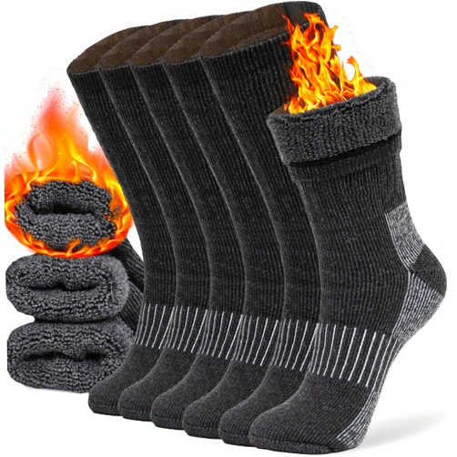 COZIA Merino Wool Socks Casual Warm Socks for Winter Cozy Boot Socks for Men & Women