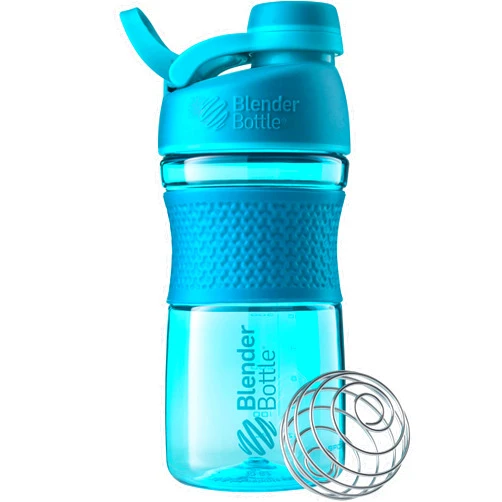 BlenderBottle SportMixer Shaker Bottle Perfect for Protein Shakes and Pre Workout, 20-Ounce, Teal