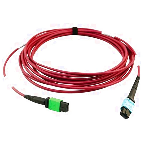 Tripp Lite 400GB Ethernet Fiber Optic Cable, Multimode 50/125 OM4 Cable, Plenum Rated, 16F MTP/MPO-APC to 24F MTP/MPO-UPC (F/F), 5m, Magenta (N846D-05M-16CMG)