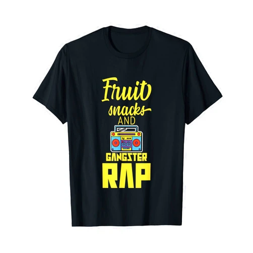 Fruits And Music Enjoyer Fruit Snacks And Gangster Rap Kid Friendly Humor --- T-Shirt