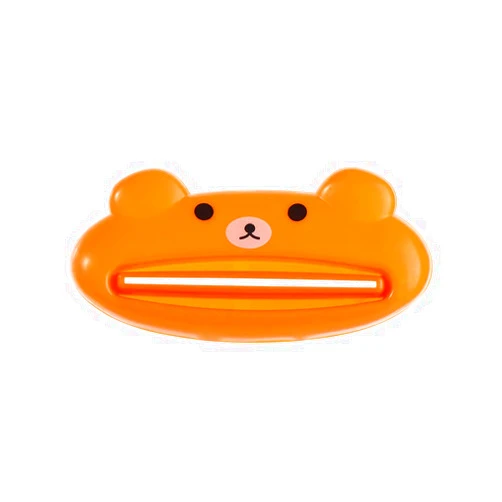 Generic Cartoon Animal Toothpaste Tube Squeezer Plastic Toothpaste Dispenser Toothpaste Rolling Holder for Home Bathroom(Bear)