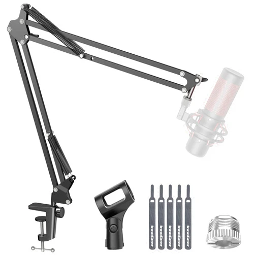 InnoGear Boom Arm Microphone Mic Stand for Blue Yeti HyperX QuadCast SoloCast Snowball Fifine Shure SM7B and other Mic, Large